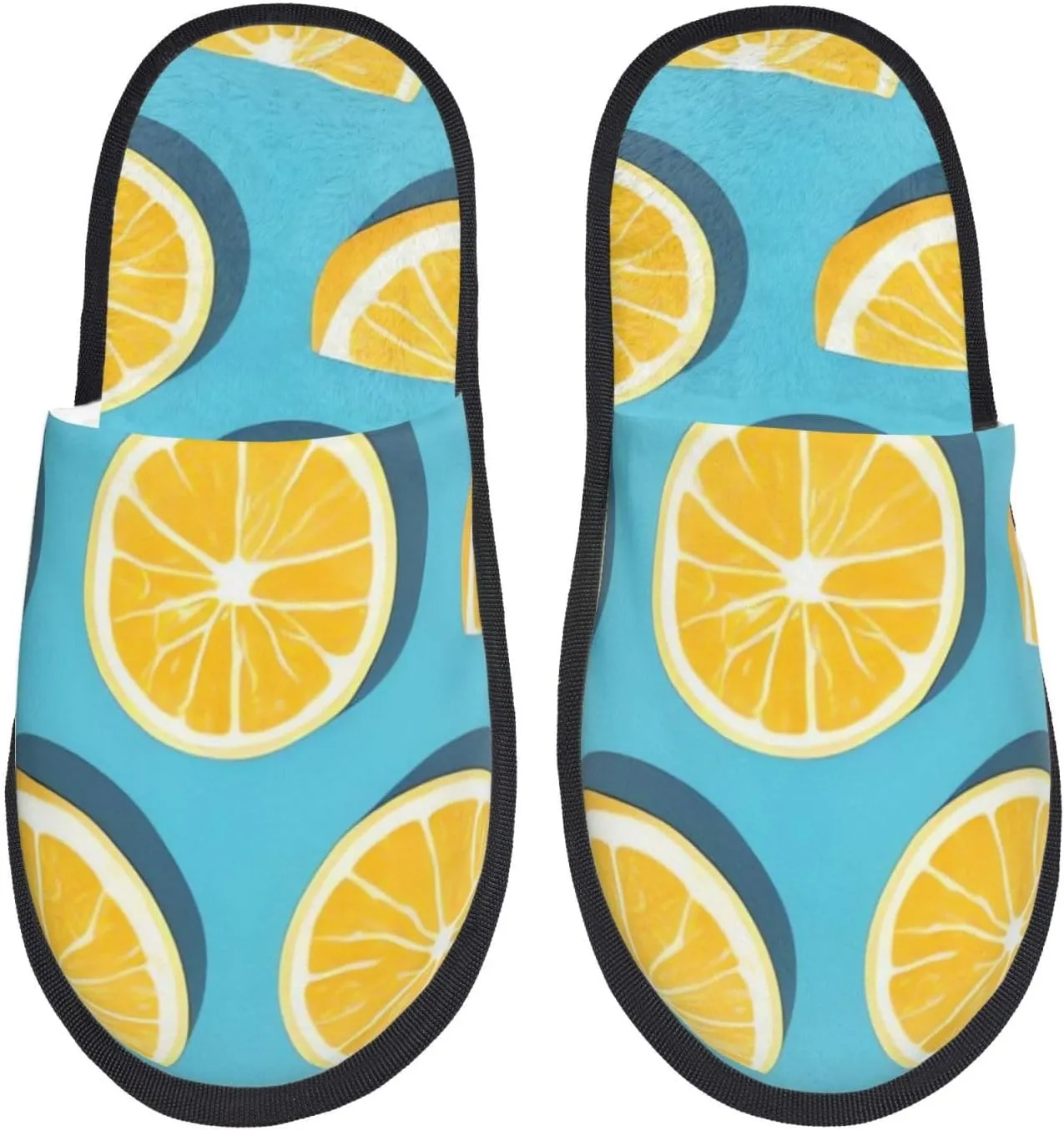 Lemon wedges Printed Slippers Cozy Indoor Slide Unisex House Slippers Soft Plush Slip-on Slippers