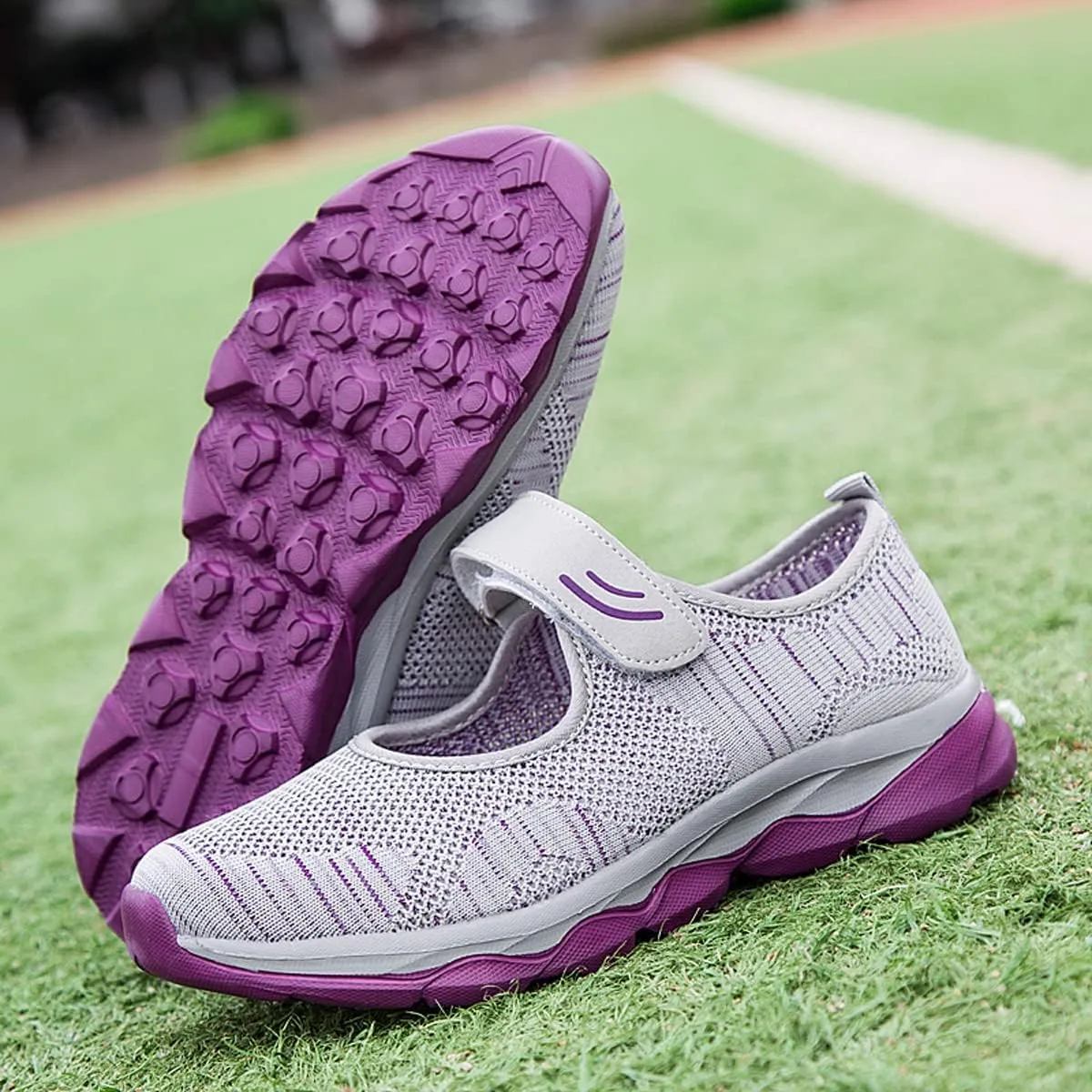 LIBINXIF Women's Walking Shoes Sock Sneakers Slip on Mesh Air Cushion Comfortable Wedge Easy Shoes Platform Loafers
