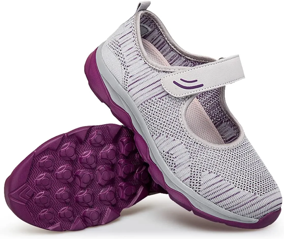 LIBINXIF Women's Walking Shoes Sock Sneakers Slip on Mesh Air Cushion Comfortable Wedge Easy Shoes Platform Loafers
