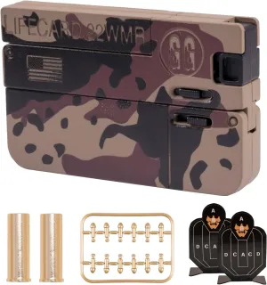 Life Card Toy Pistol Foldable Blaster Transforming Toys Shooting Gun Darts Guns Set for 5 6 7 8 Year Old Boys Gift Camouflage Stars