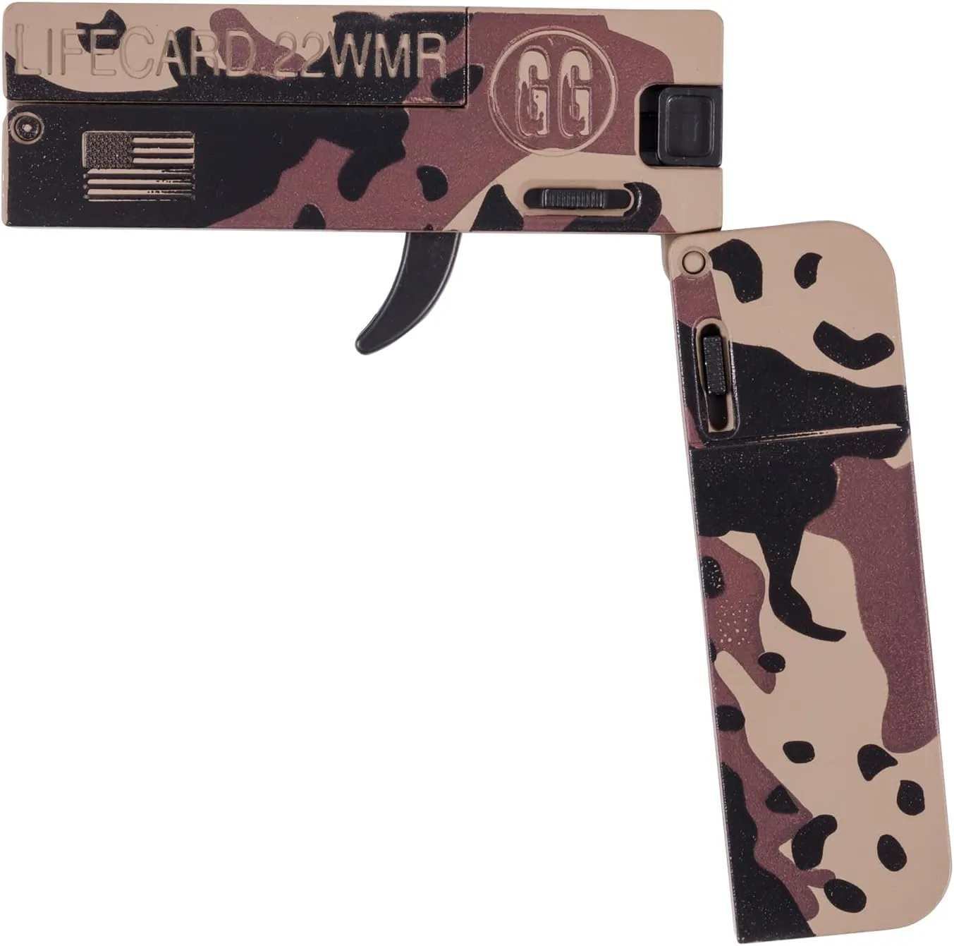 Life Card Toy Pistol Foldable Blaster Transforming Toys Shooting Gun Darts Guns Set for 5 6 7 8 Year Old Boys Gift Camouflage Stars