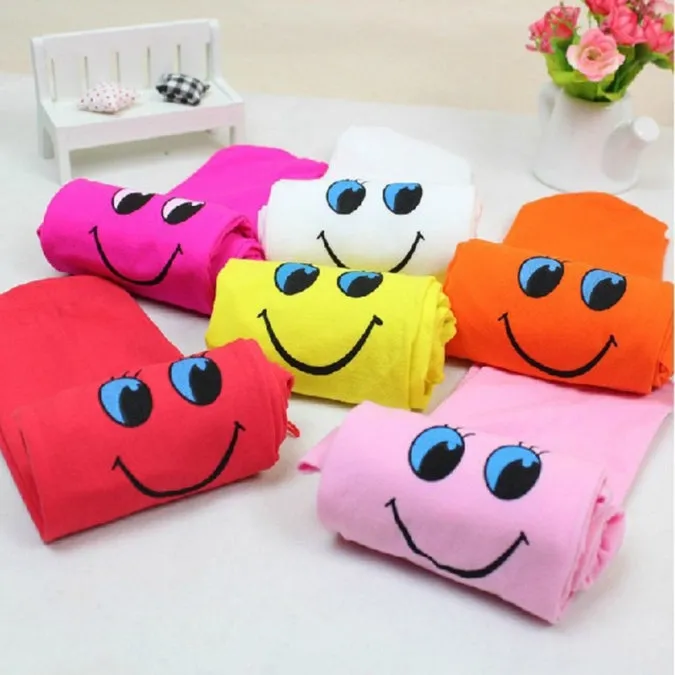 Light Pink Color Smiley Face Ballet Stockings for Kids