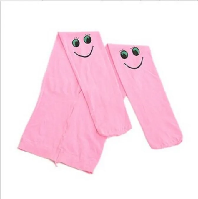 Light Pink Color Smiley Face Ballet Stockings for Kids