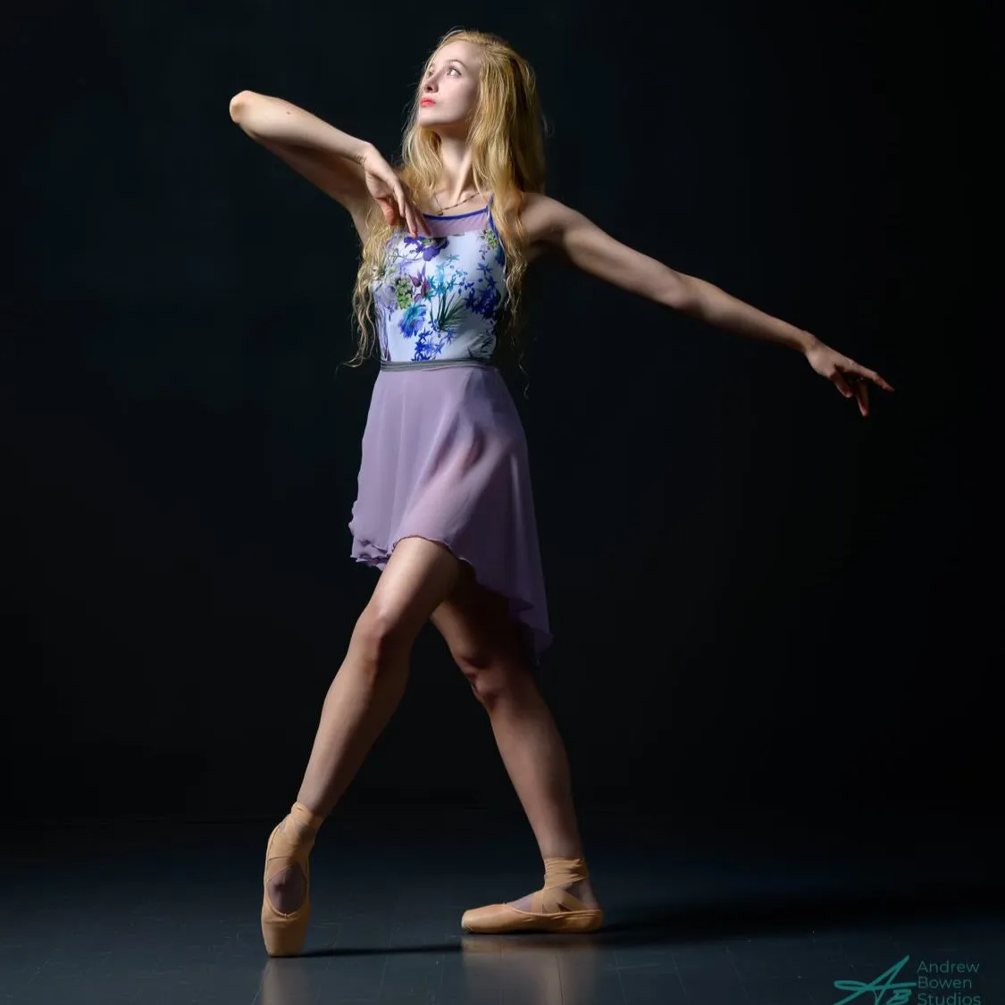 Light Purple Chiffon Ballet Wrap Skirt - Lavender Mist Contemporary Skirt