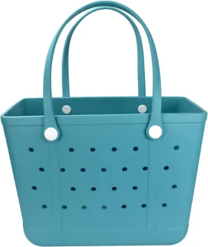 Lightweight Rubber Beach Bag X Large Tote Bag for Waterproof, Durable Open Handbag for Boat Pool Sports Gym