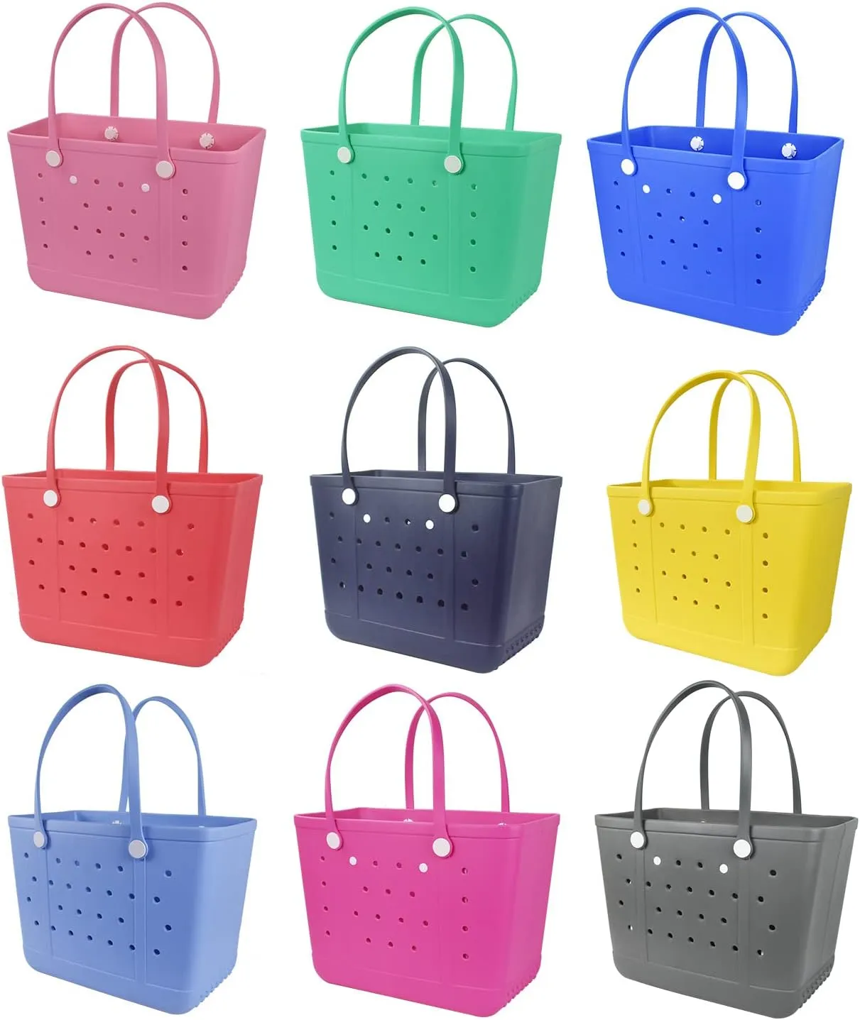 Lightweight Rubber Beach Bag X Large Tote Bag for Waterproof, Durable Open Handbag for Boat Pool Sports Gym