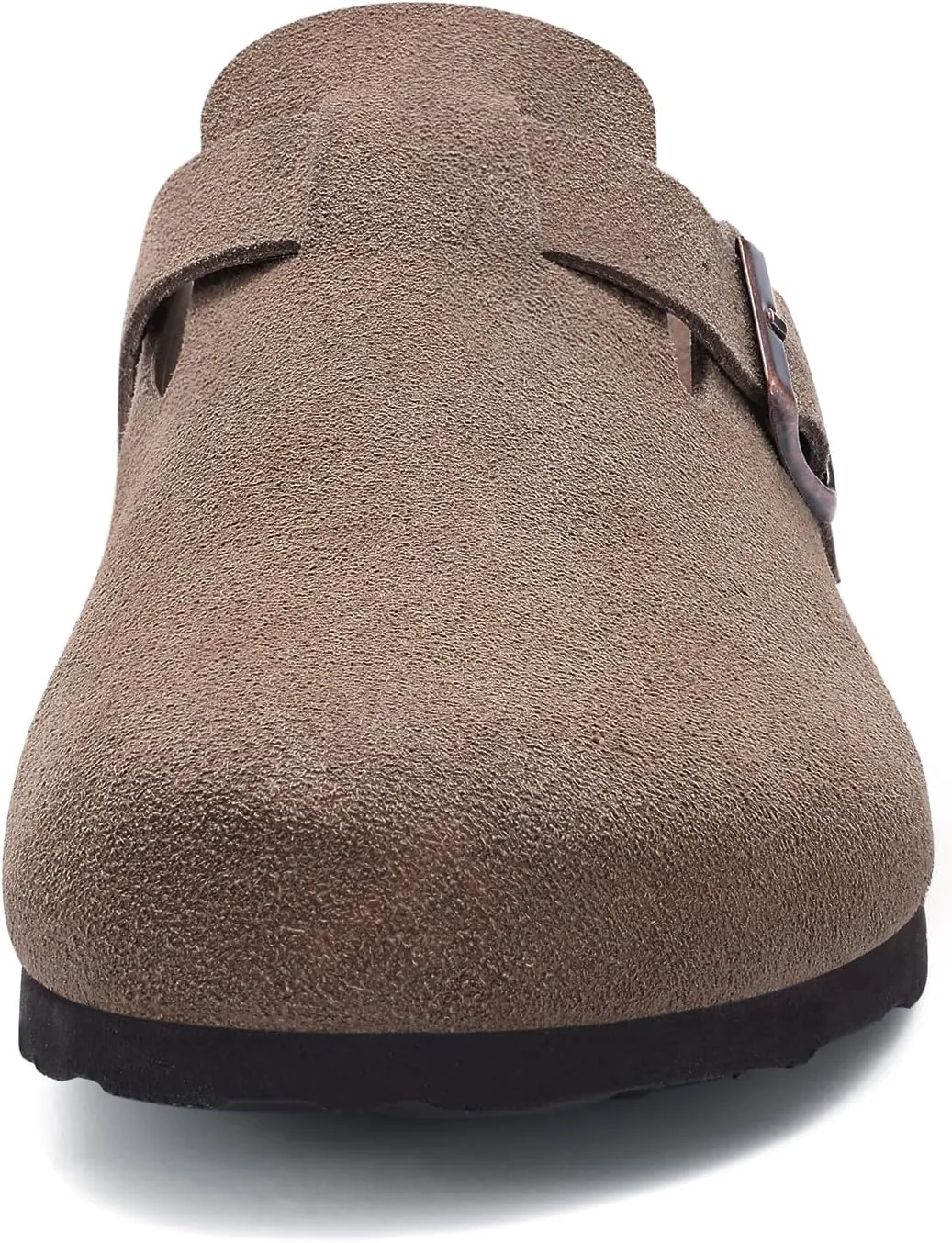 Litfun Women's Genuine Suede Clogs Soft Footbed Leather Potato Shoes Comfort Slip On Clogs with Arch Support