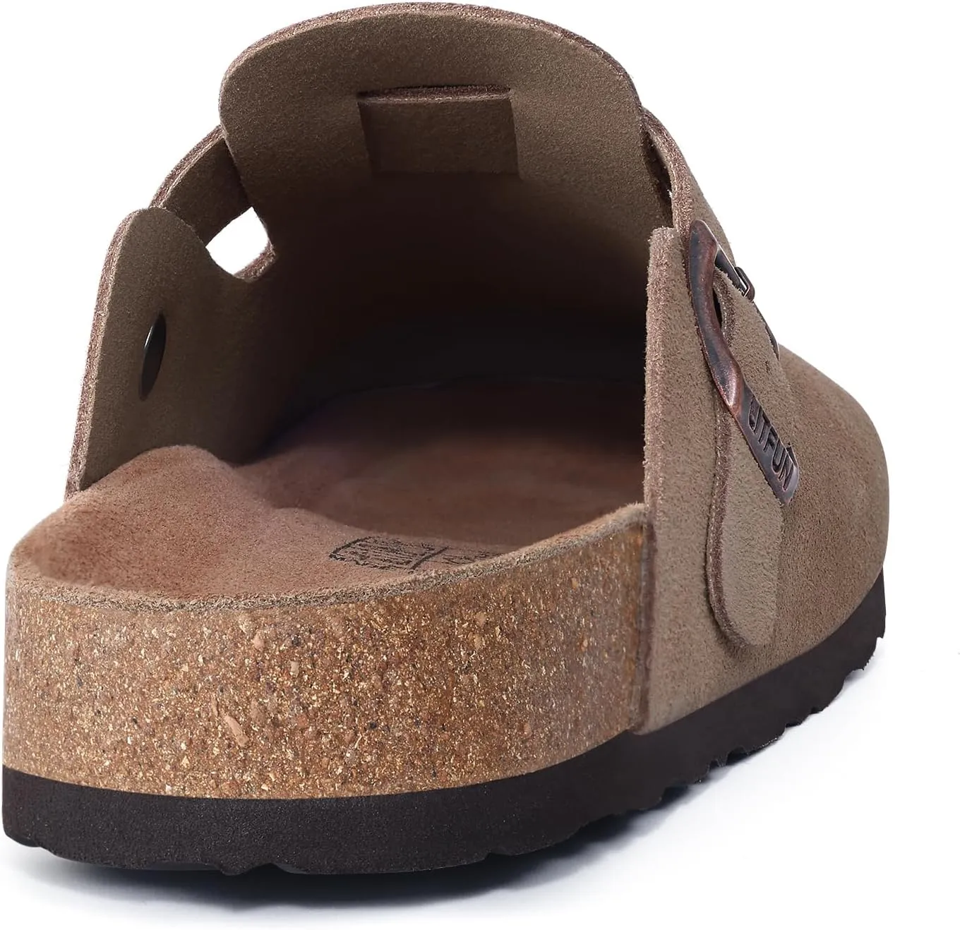 Litfun Women's Genuine Suede Clogs Soft Footbed Leather Potato Shoes Comfort Slip On Clogs with Arch Support