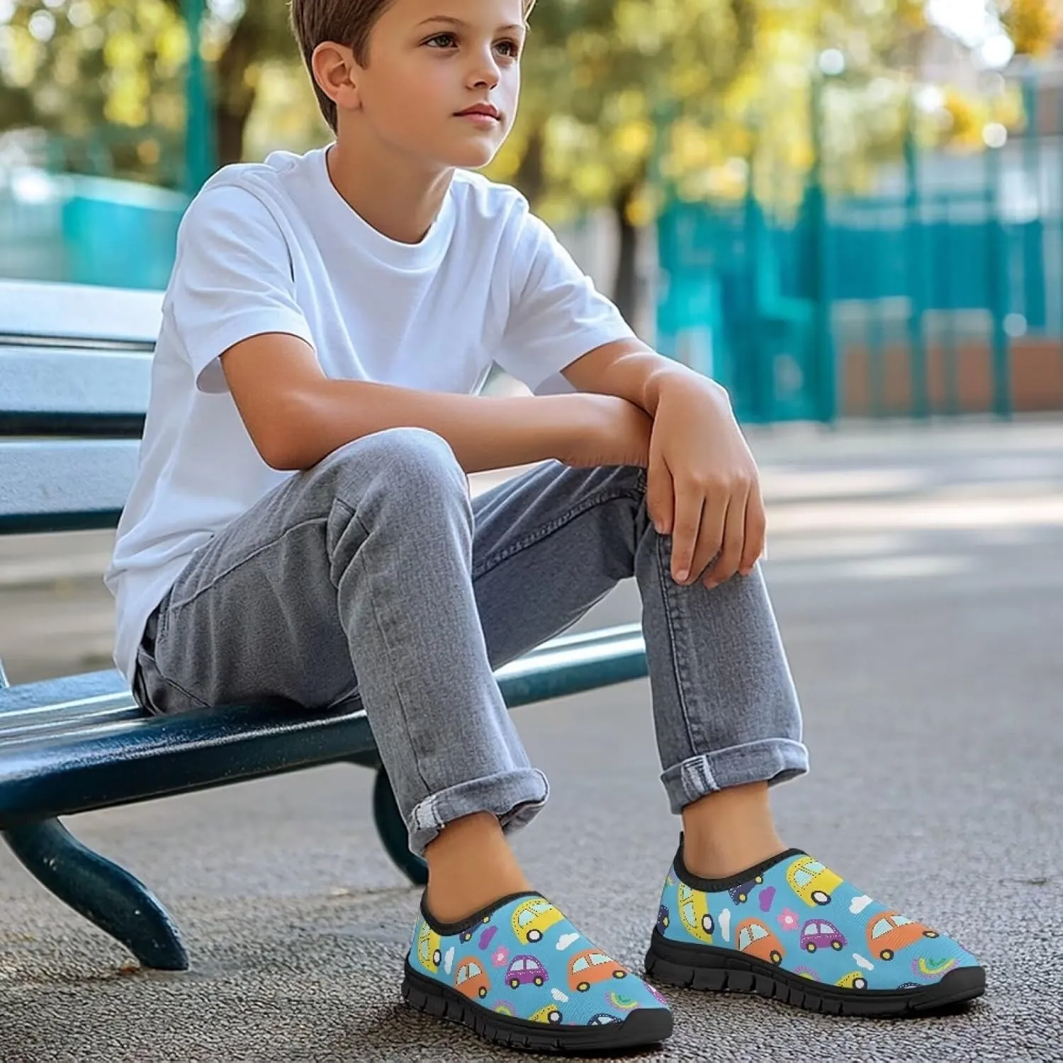 Little Big Boys Girls Soft Slip On Loafers Lightweight Casual Walking Shoes Non Slip Outdoor Sport Hiking Sneakers Size 11-15