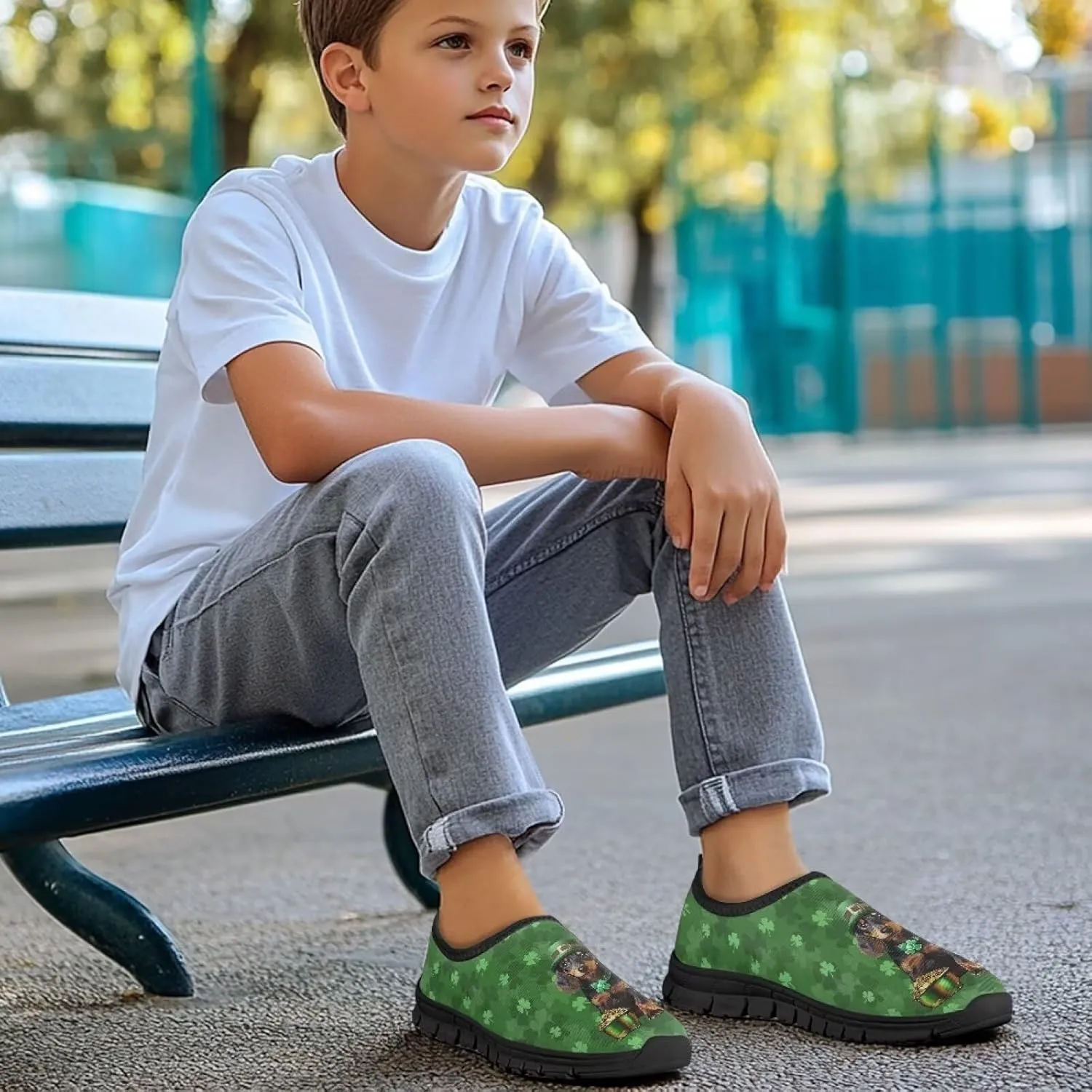 Little/Big Kids Athletic Shoes Girls Boys Slip On St Patrick's Day Shoes