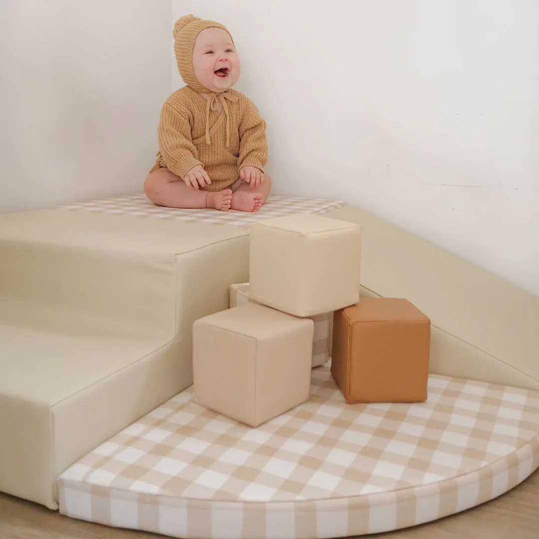 Littles Foam Climber | Gingham | Sand