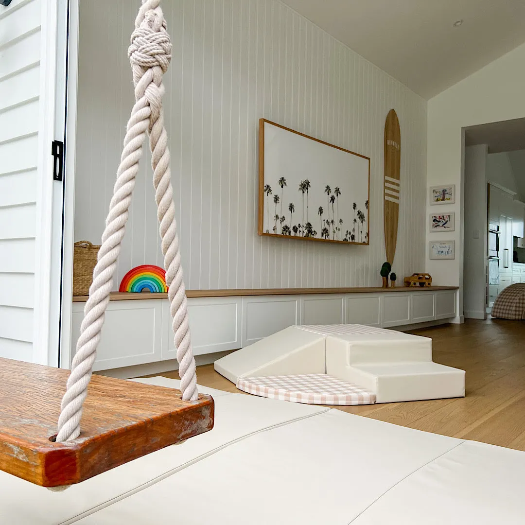 Littles Foam Climber | Gingham | Sand