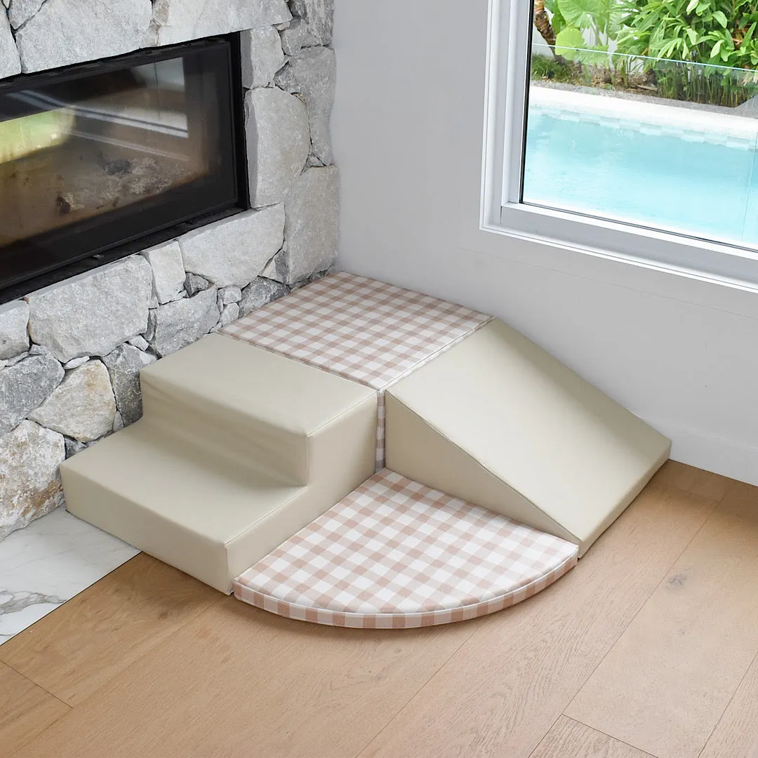 Littles Foam Climber | Gingham | Sand
