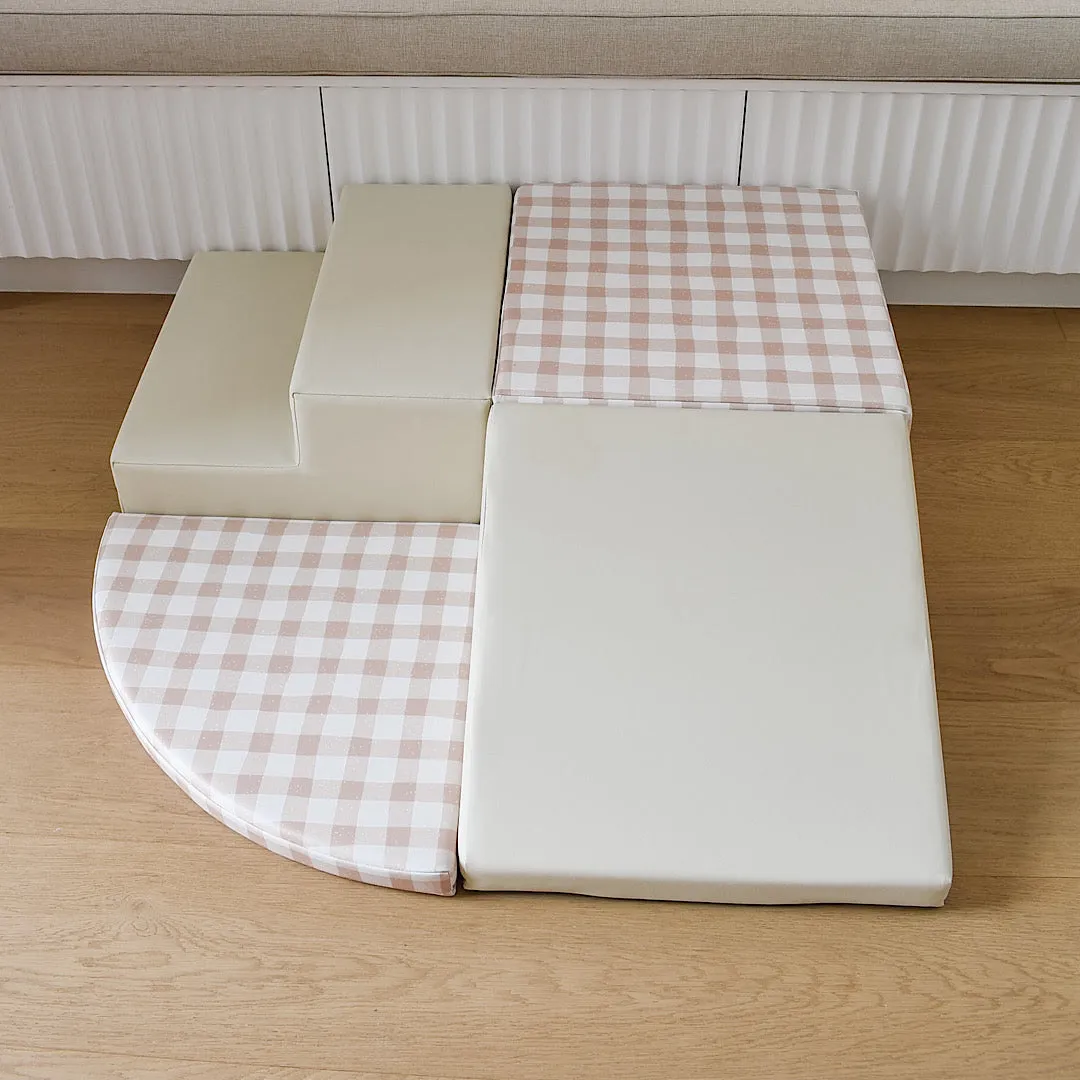 Littles Foam Climber | Gingham | Sand