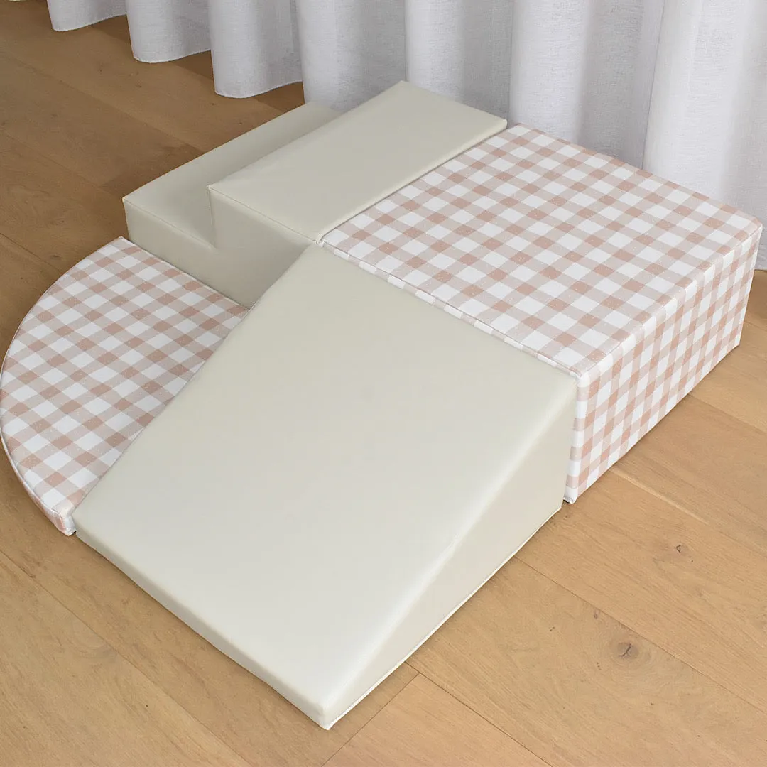 Littles Foam Climber | Gingham | Sand