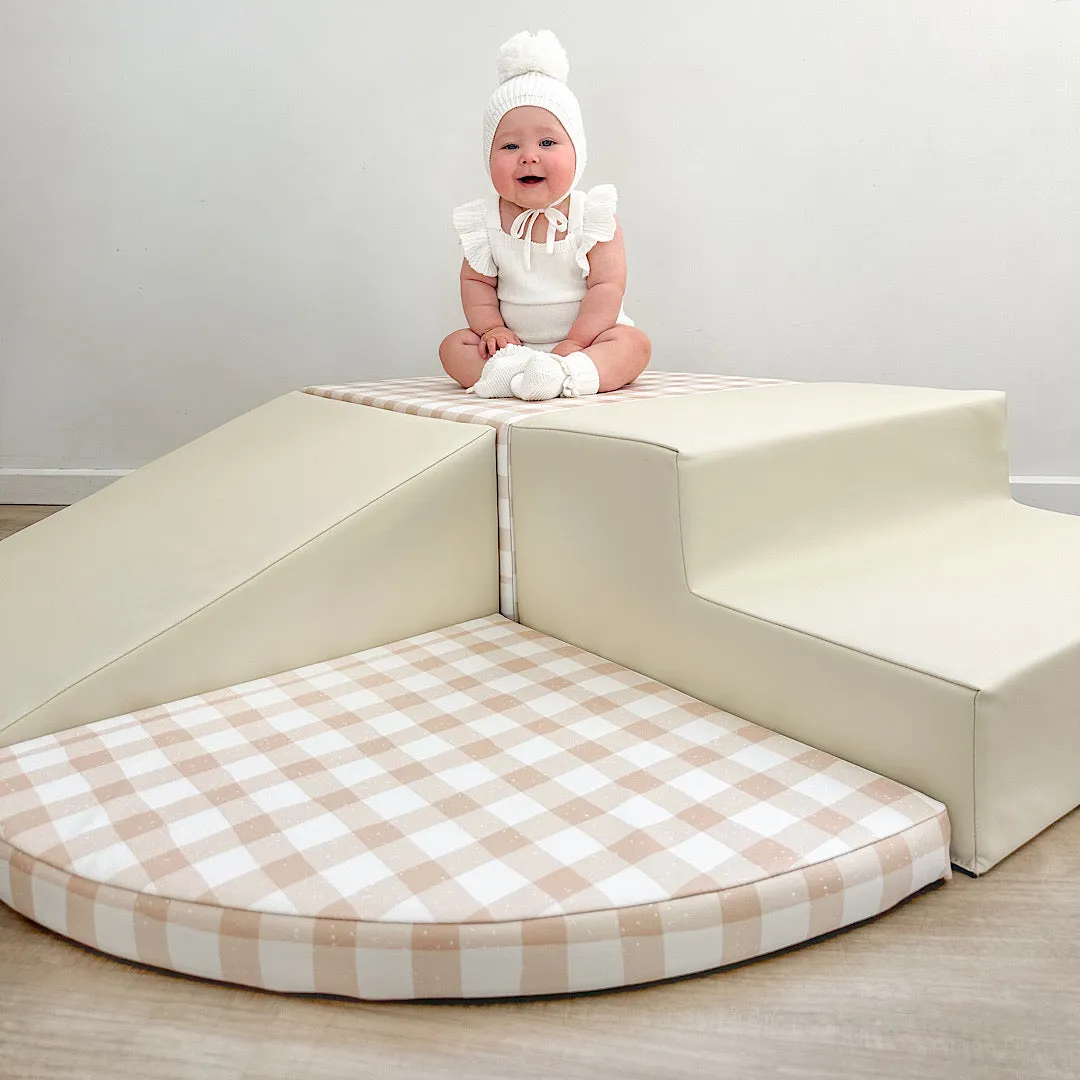 Littles Foam Climber | Gingham | Sand