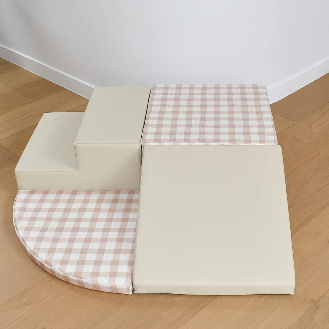 Littles Foam Climber | Gingham | Sand