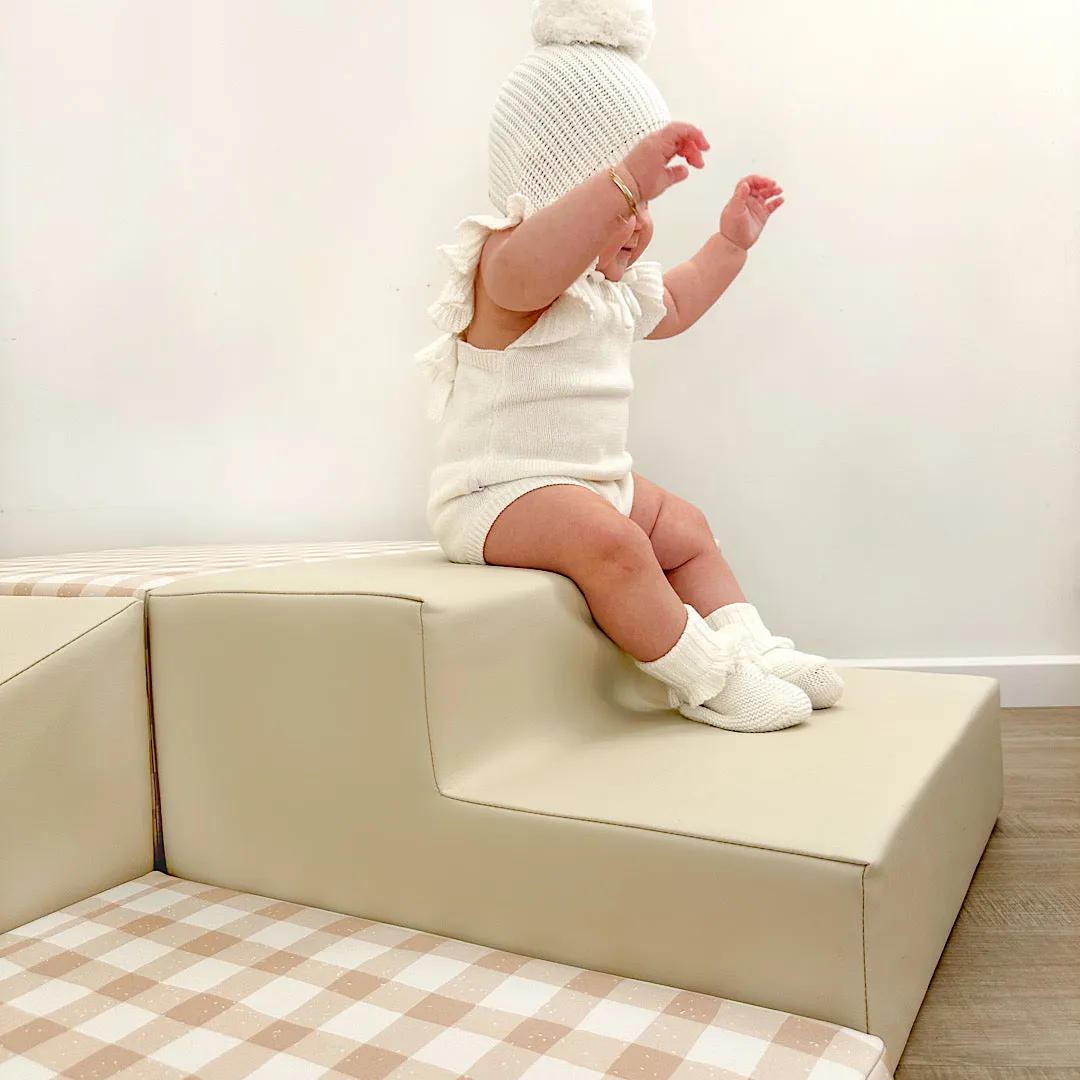 Littles Foam Climber | Gingham | Sand