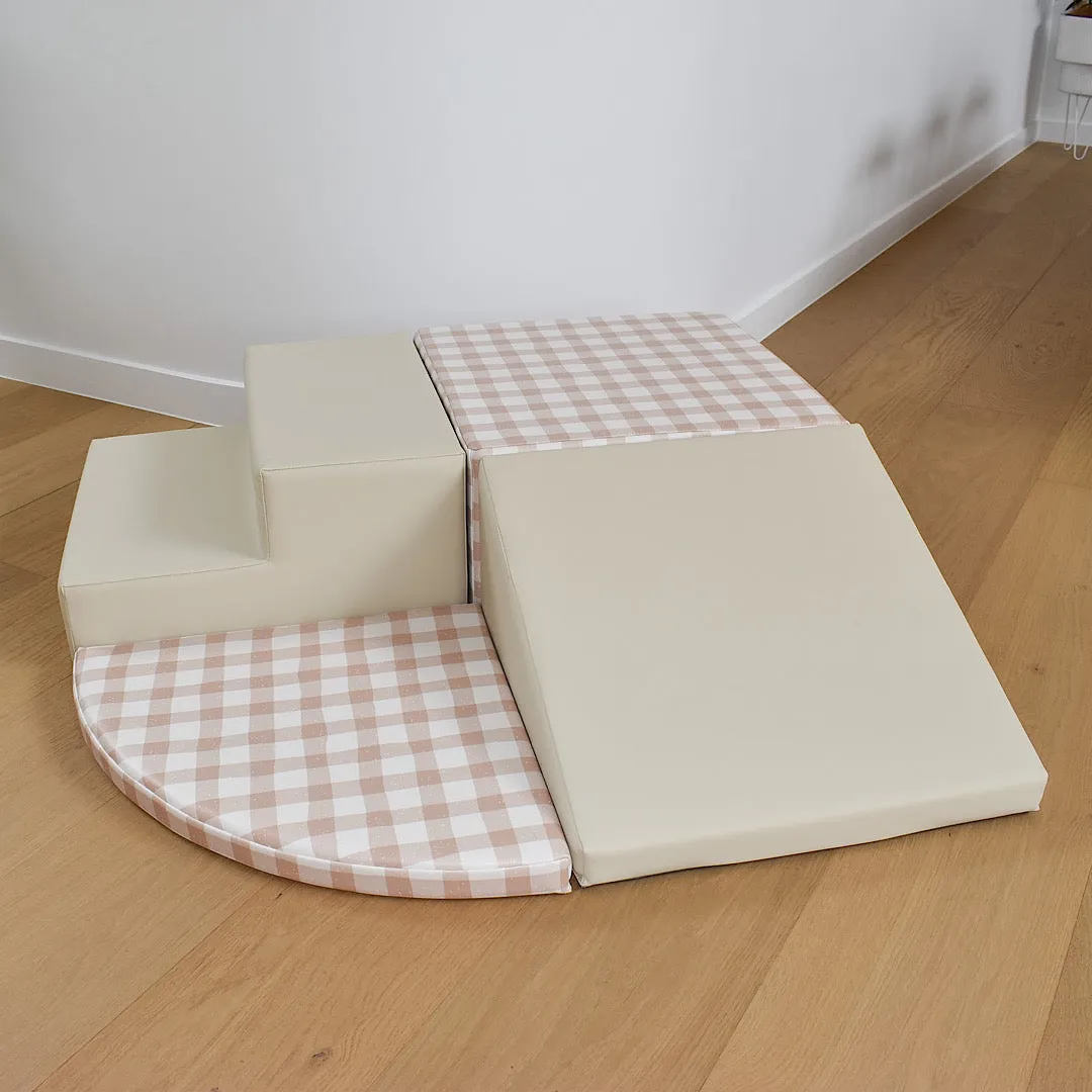 Littles Foam Climber | Gingham | Sand