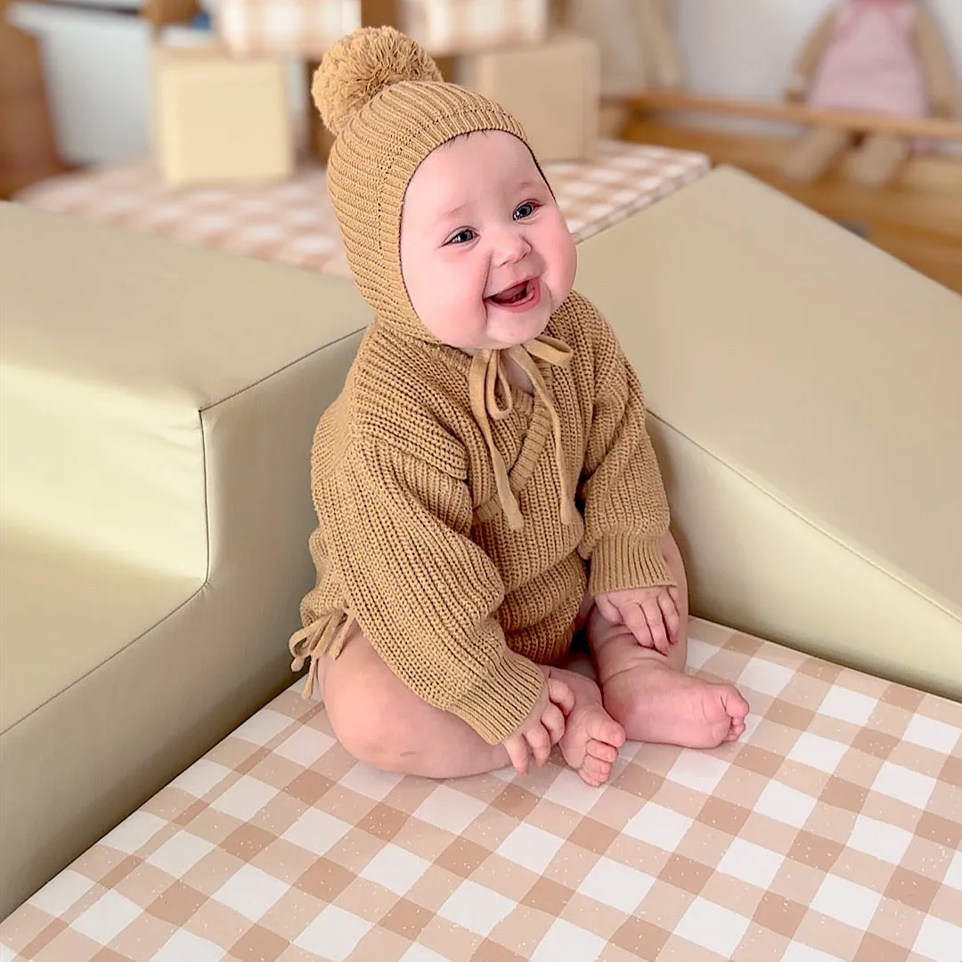 Littles Foam Climber | Gingham | Sand