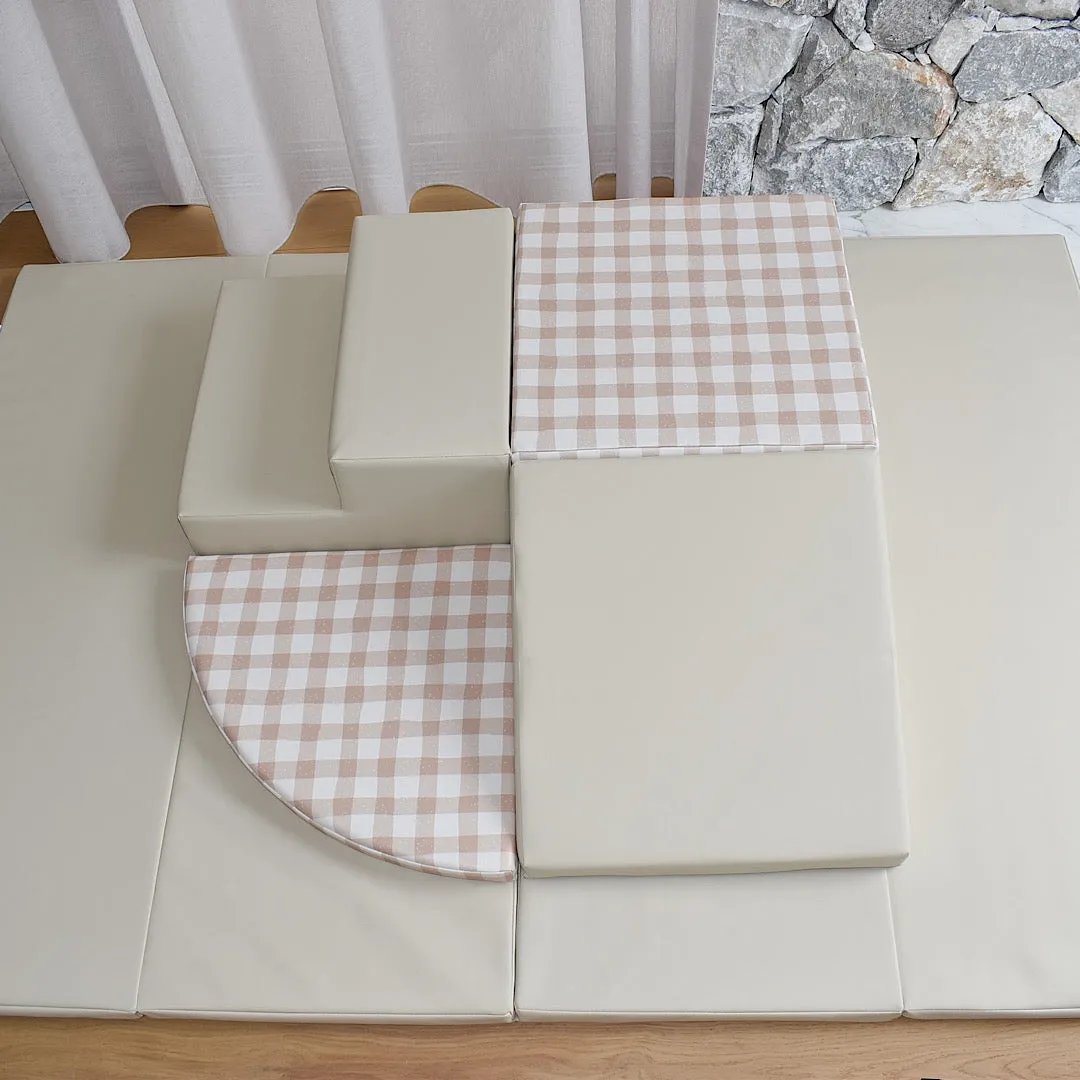 Littles Foam Climber | Gingham | Sand