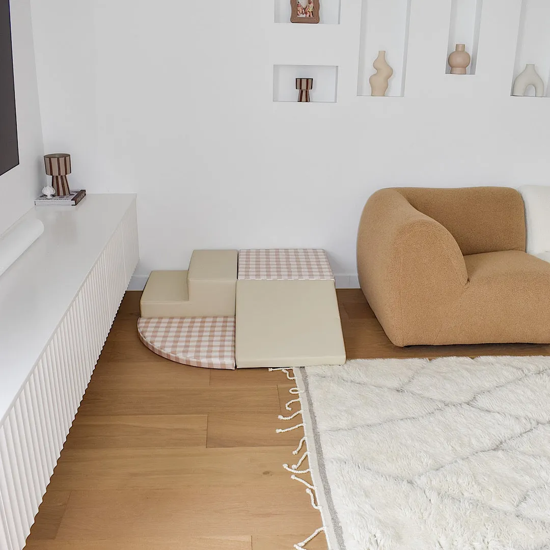 Littles Foam Climber | Gingham | Sand