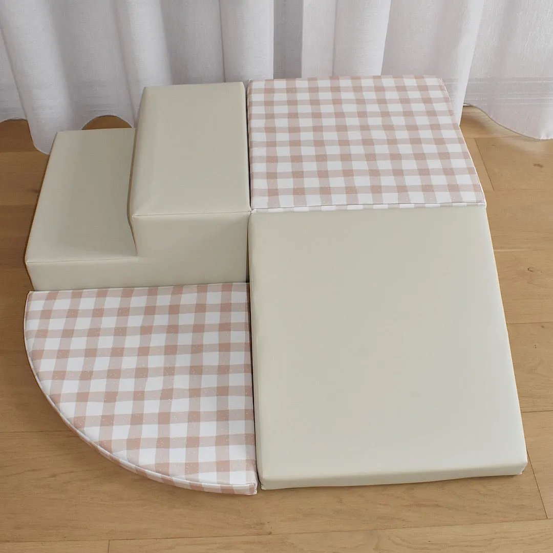 Littles Foam Climber | Gingham | Sand