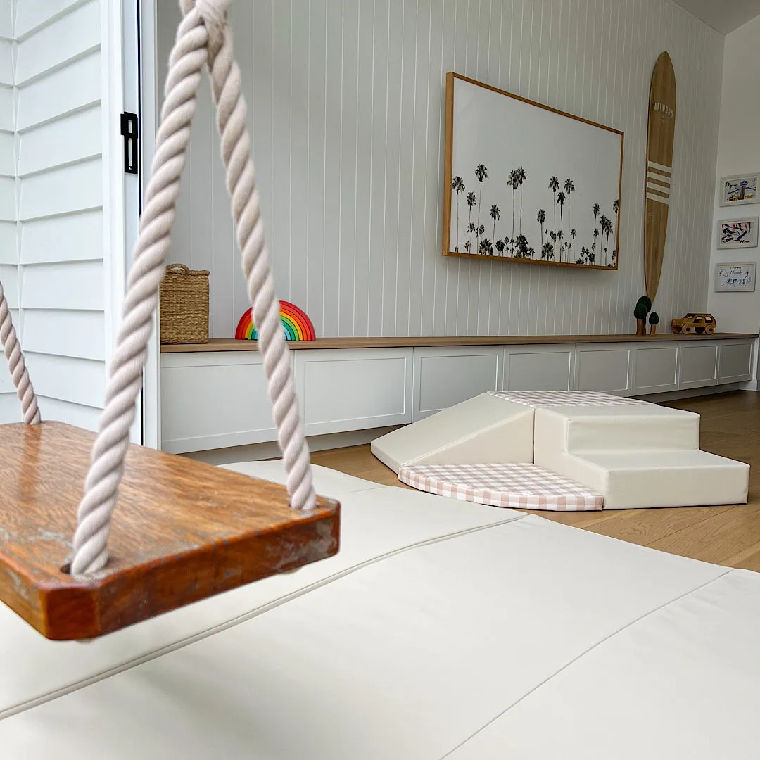 Littles Foam Climber | Gingham | Sand