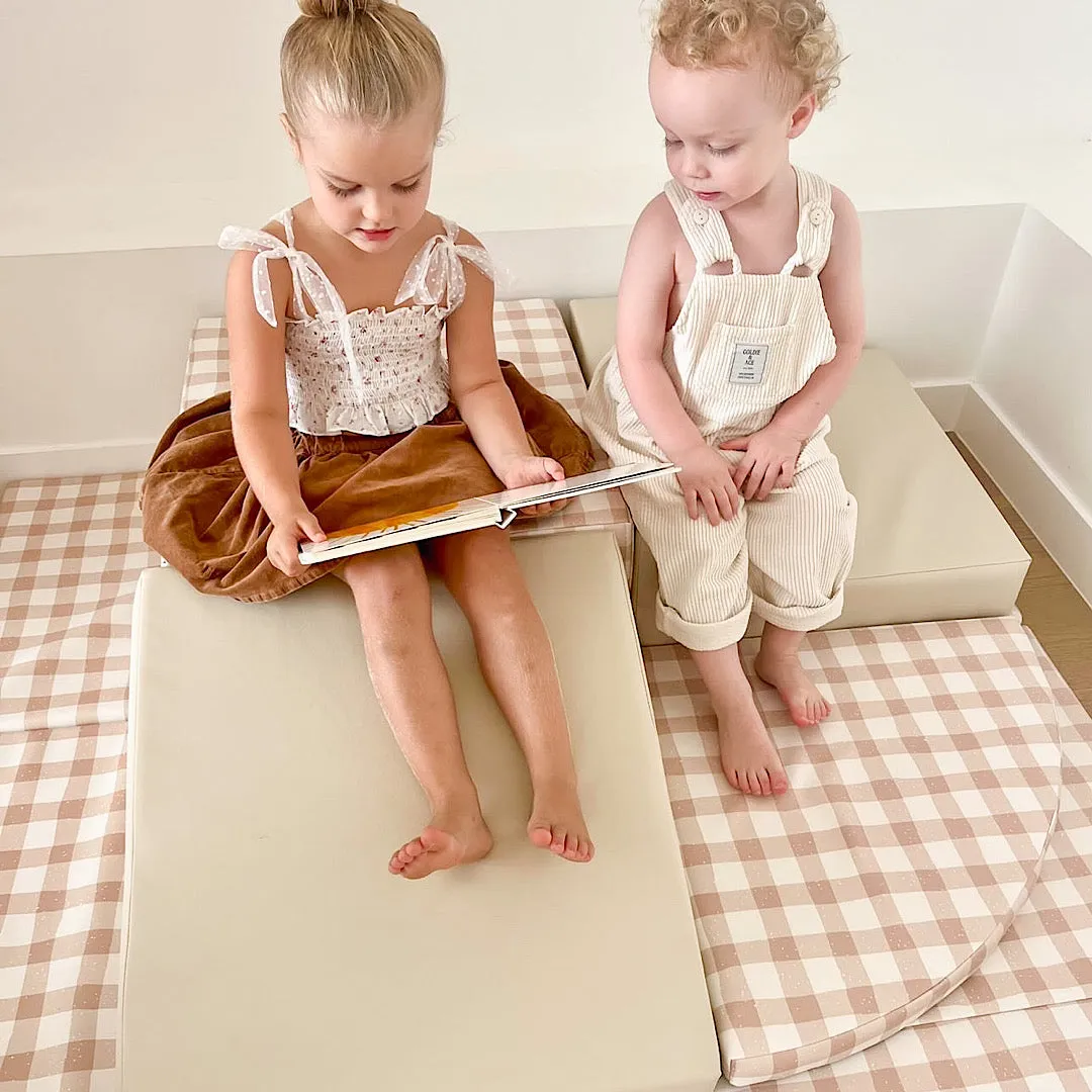 Littles Foam Climber | Gingham | Sand
