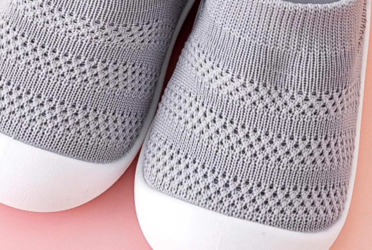 LLTMALL Baby First Walkers Shoes – Elastic Mesh Slip-On Sock Sneakers with Non-Slip Sole, Breathable Soft Sole for Infants Learning to Walk