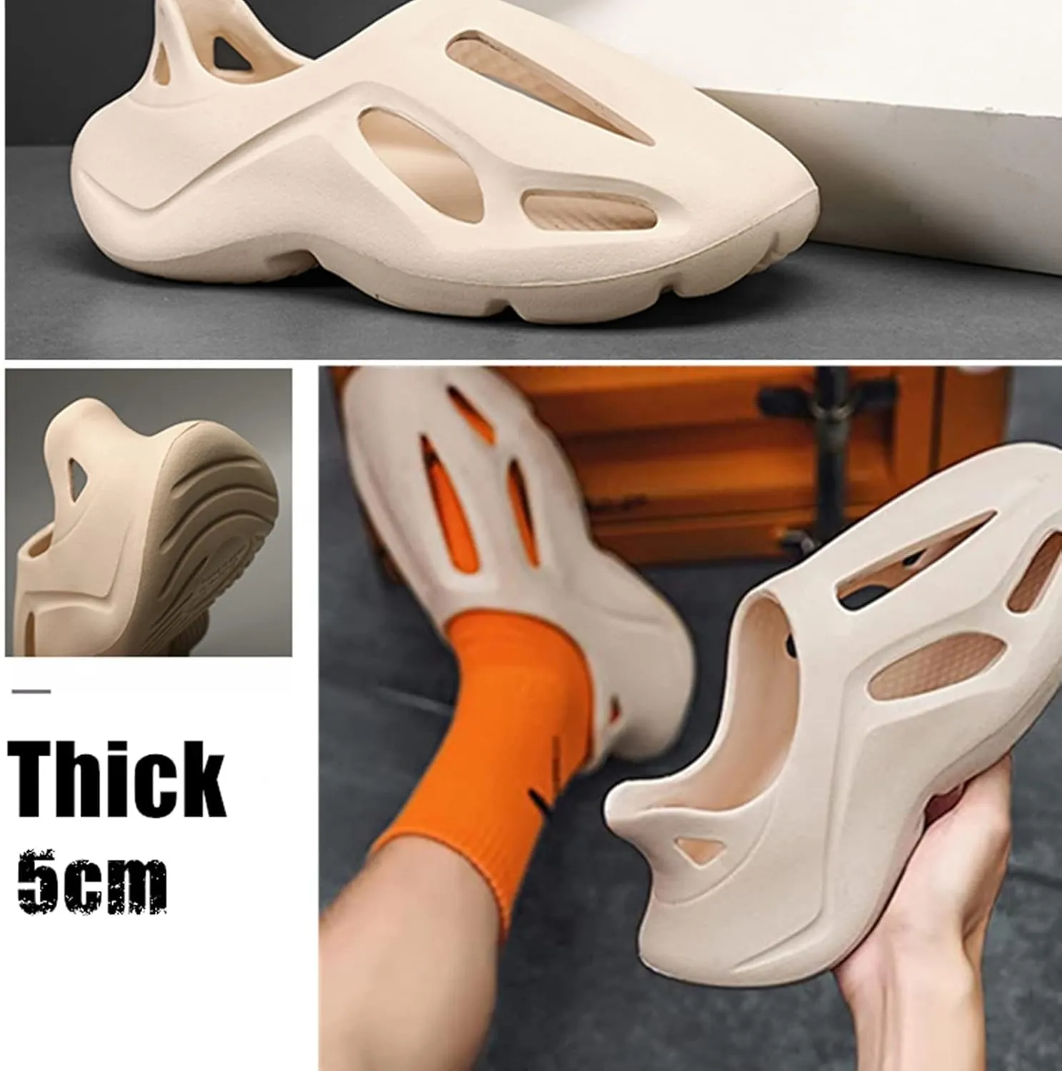 LOSD Foam Runner Shoes, Cloud Slides, Non-Slip Quick-Drying Breathable Super Soft Shoes