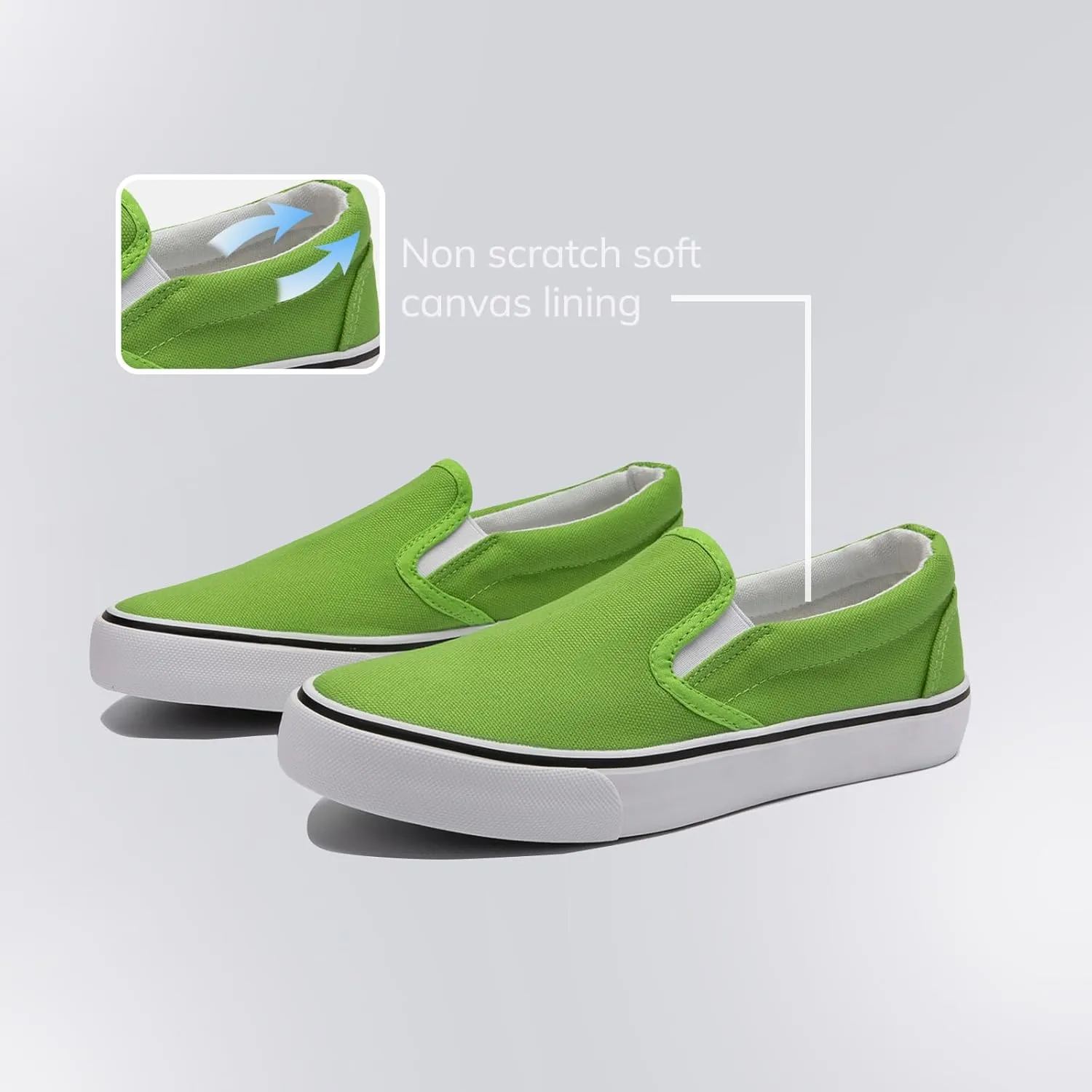 Low-Top Slip Ons Women's Fashion Sneakers Casual Canvas Sneakers for Women Comfortable Flats Breathable Padded Insole Slip on Sneakers Women Low Slip on Shoes