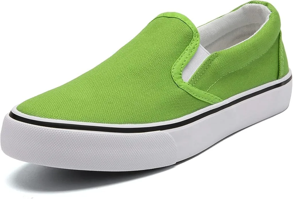 Low-Top Slip Ons Women's Fashion Sneakers Casual Canvas Sneakers for Women Comfortable Flats Breathable Padded Insole Slip on Sneakers Women Low Slip on Shoes