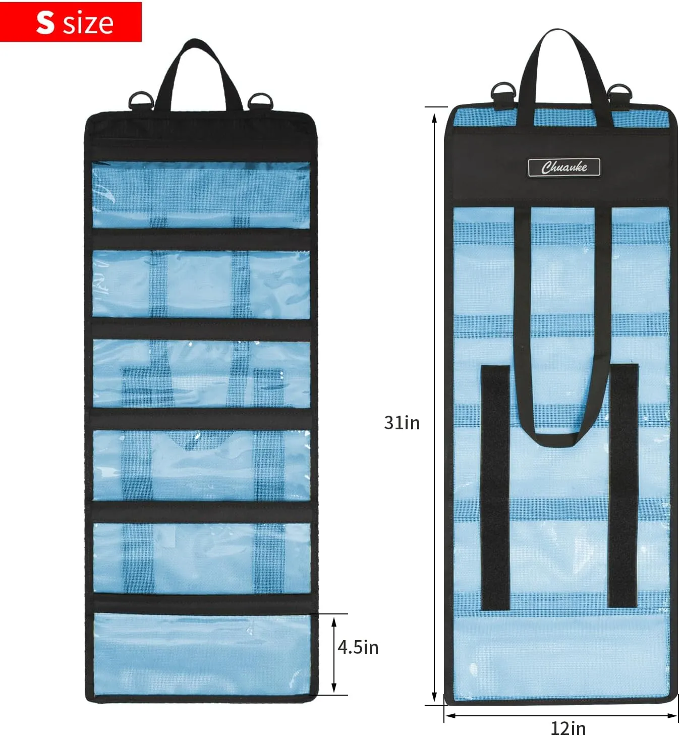 Lure Bag 6 Pocket PVC Protective Cover Durable Fishing Bag Trolling Lure Tackle Box