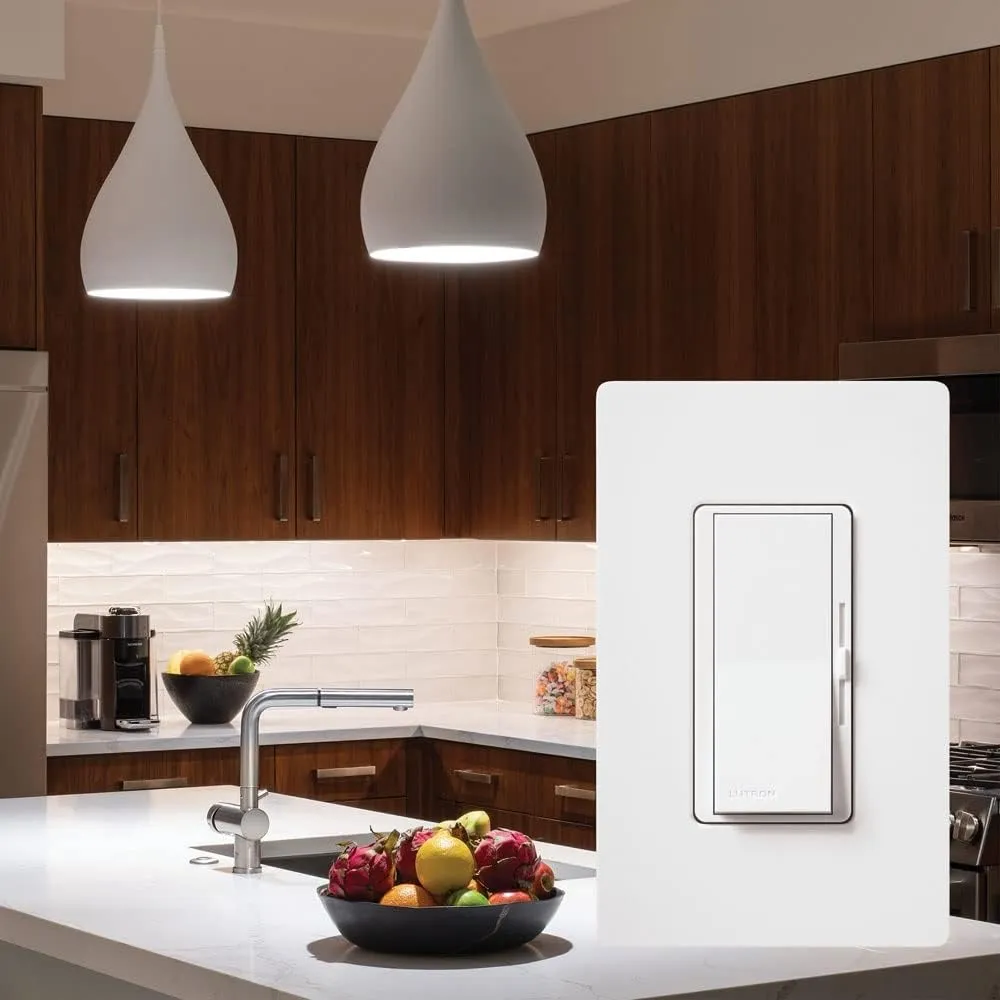Lutron Diva Electronic Low Voltage Dimmer | 300-Watt, Single-Pole or 3-Way | DVELV-303P-BR, Brown