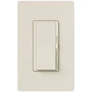 Lutron Diva Light Almond 600 W 3-Way Dimmer Switch 1 pk
