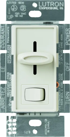 Lutron Skylark Dimmer Switch, Magnetic Low-Voltage 450-Watt/600 VA, Single-Pole, SLV-600P-LA, Light Almond