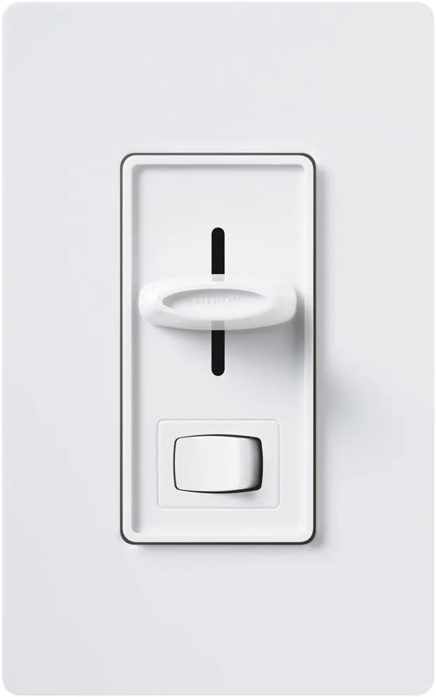Lutron Skylark Preset Dimmer, 1000-Watt Incandescent, Single-Pole/3 Way, S-103P-WH, White