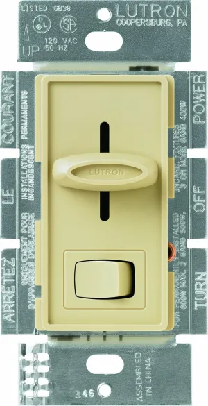 Lutron Skylark Preset Dimmer Switch, 600-Watt, Single-Pole/3-Way, S-603P-IV, Ivory