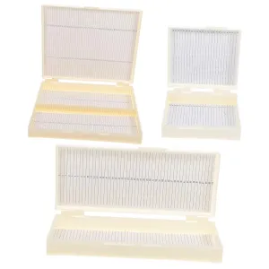 Luxshiny Microscope Slide Storage Box 3pcs Glass Slide Holders for School Lab and Home Use