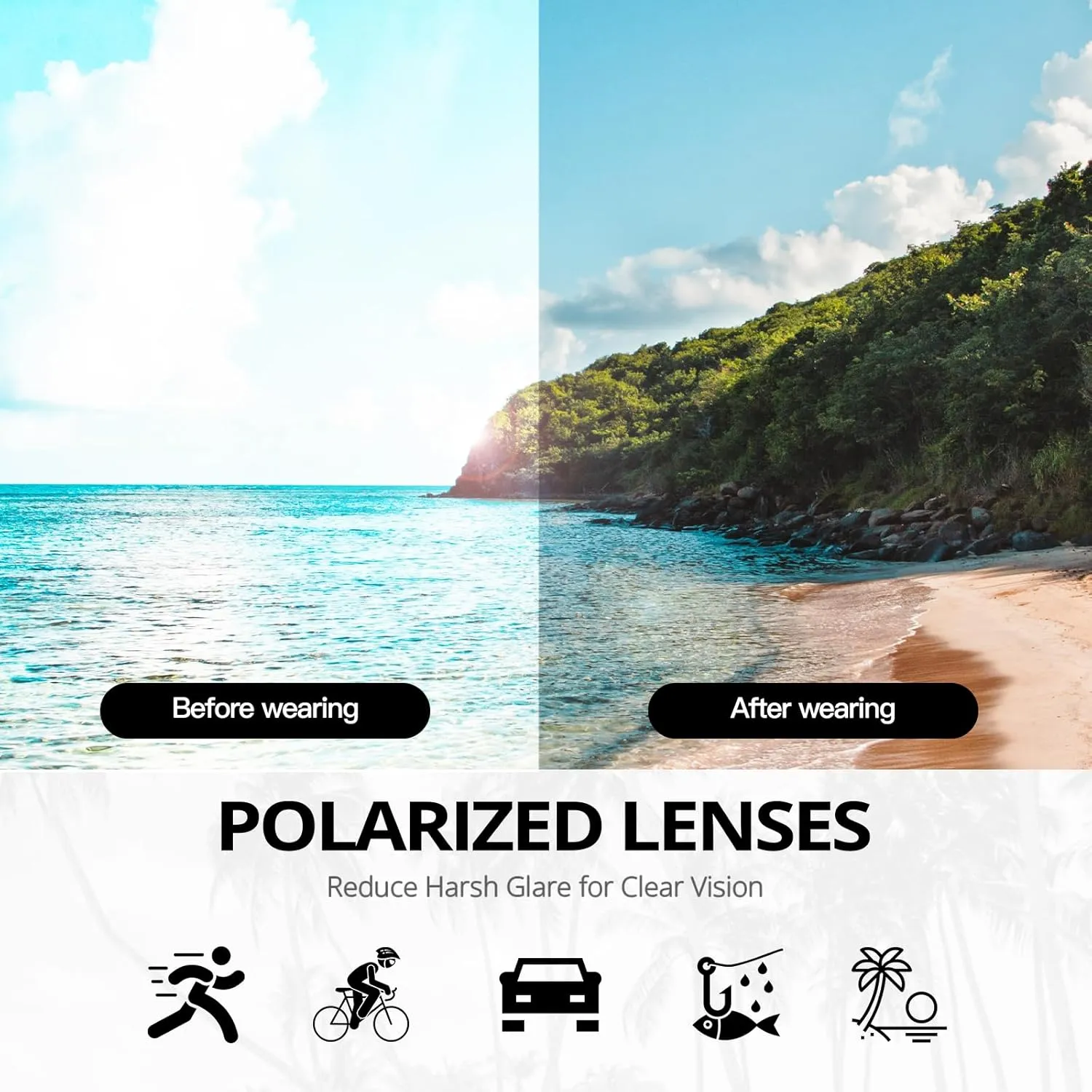 LVIOE Aviator Polarized Sunglasses for Men Women Trendy Classic Retro Shades with UV400 Protection for Driving Fishing LS1204