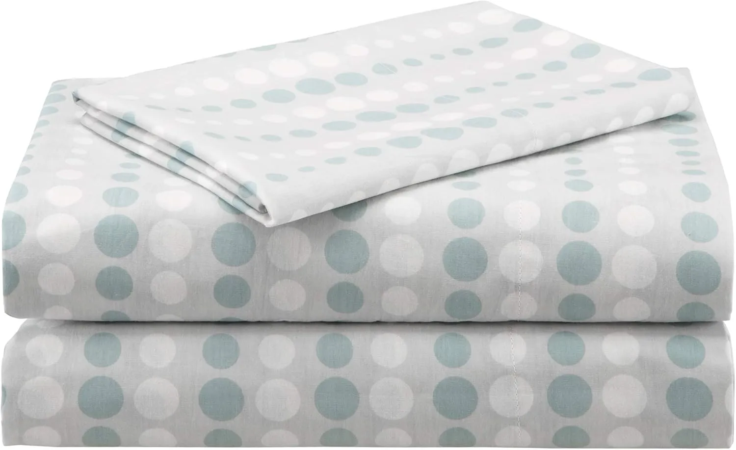 Madison Park Essentials Bed in a Bag Comforter, Vibrant Color Design All Season Down Alternative Cover with Complete Cotton Sheet Set, King(104"x92"), Knowles, Circular Aqua, 9 Piece