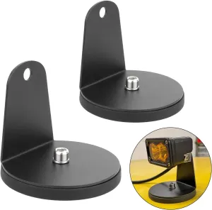 Magnetic Light Bar Mount, Powerful Magnetic Base LED Light Bar Mounting Brackets for Offroad Driving Lighting（2PCS）