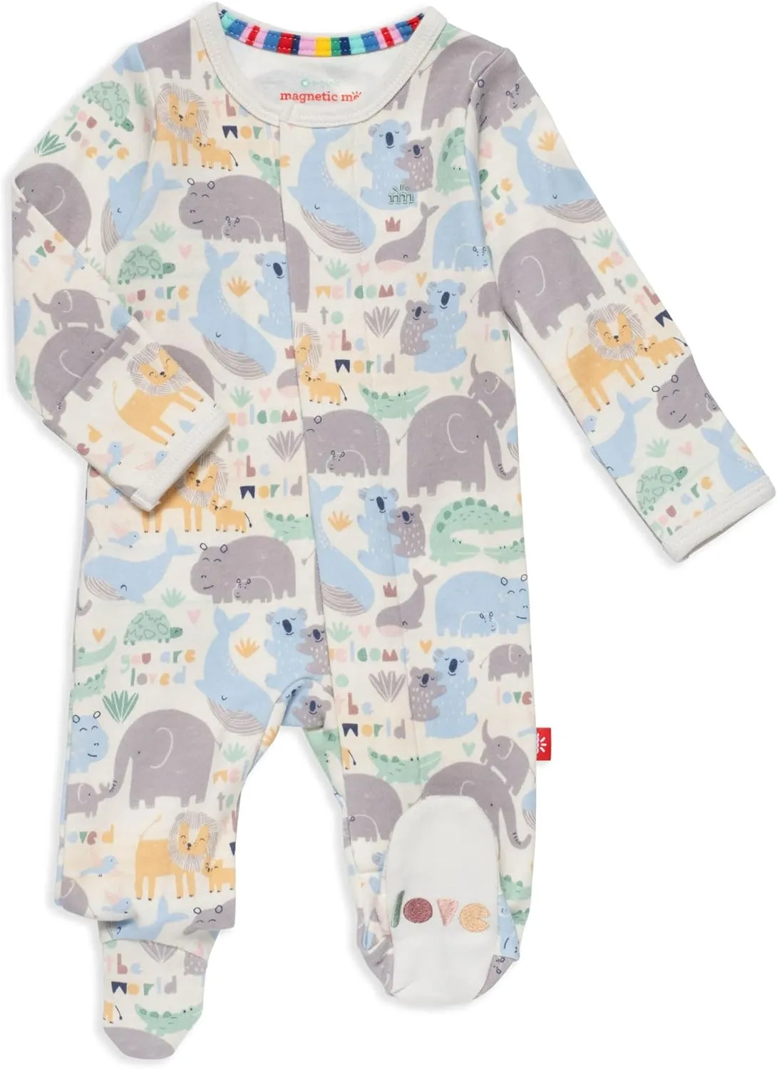 Magnetic Me 100% Organic Cotton Magnetic Baby Footie Pajamas | Super Soft Organic Cotton Fabric | Available in PRE - 24M