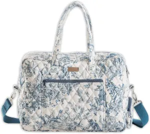 Maison d' Hermine Weekend Bag Cotton Quilted Duffel Overnight Luggage Weekender Gym Bag for Gifts Travel Men Women Business Travellers Family Trip, The Miller - Blue