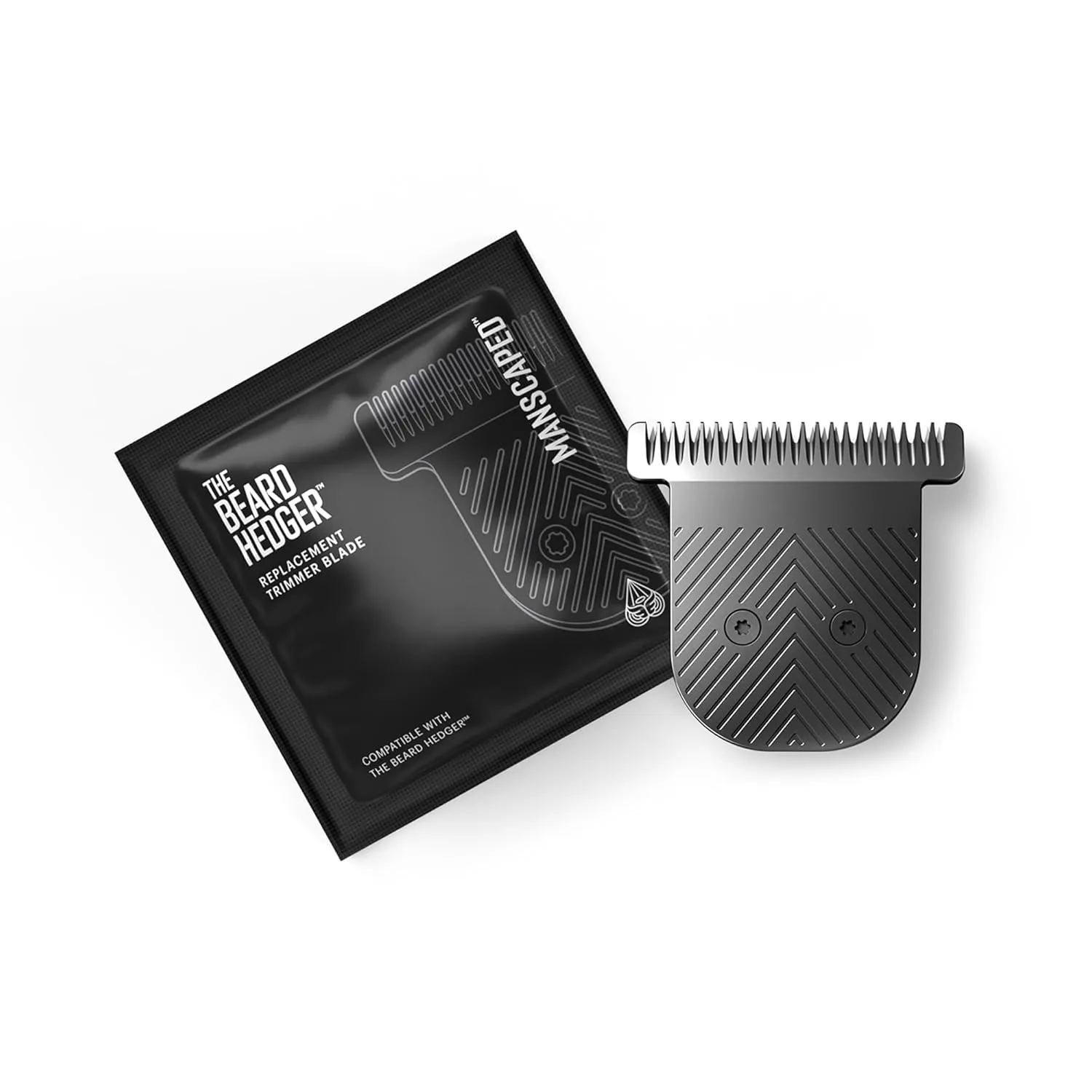 MANSCAPED® The Beard Hedger® Replacement SkinSafe® Trimmer Blade, Premium Stainless Steel T-Blade for Precision Facial Hair Trimming, 1-Pack