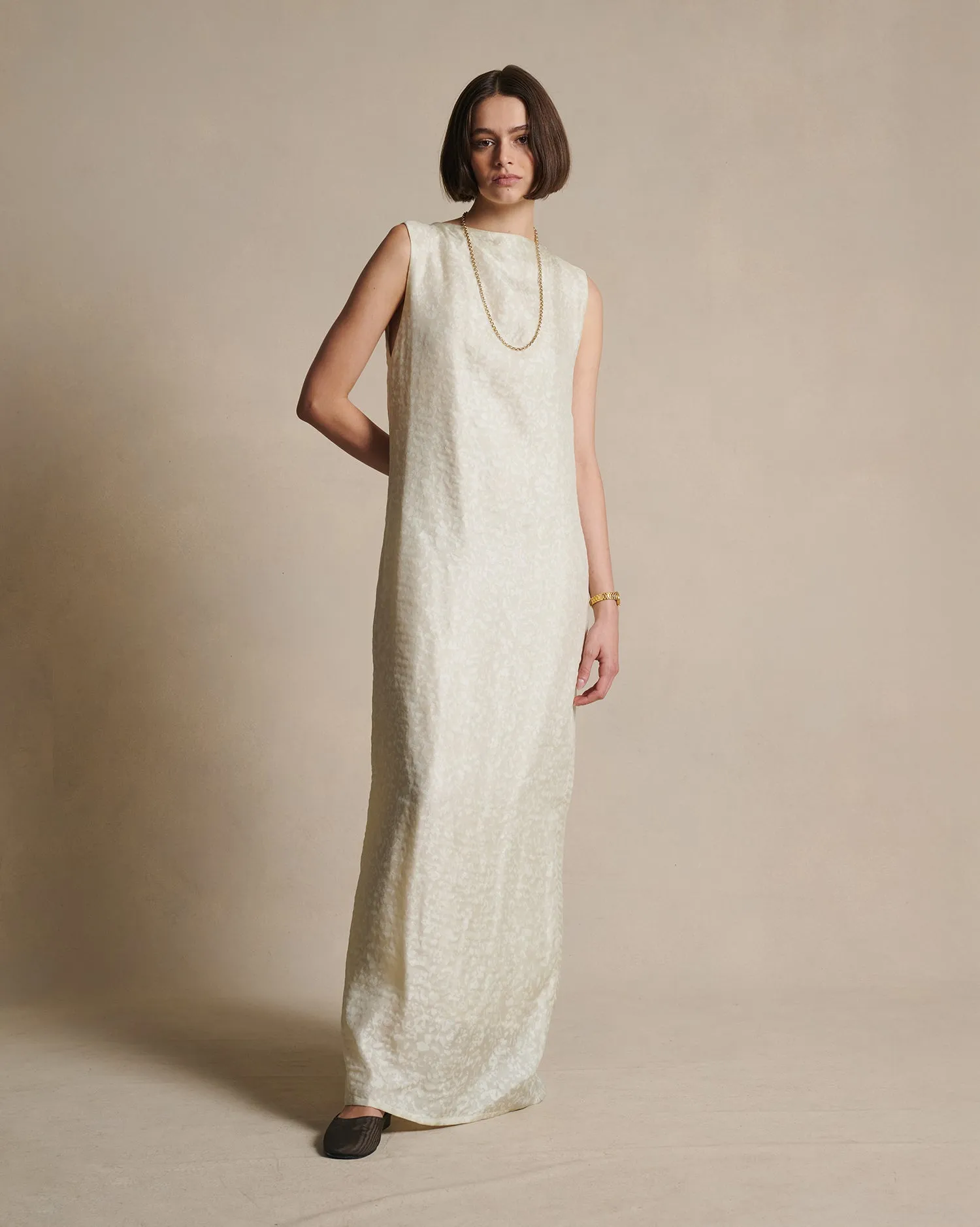 Mara Boat Neck Maxi Dress - Cloud