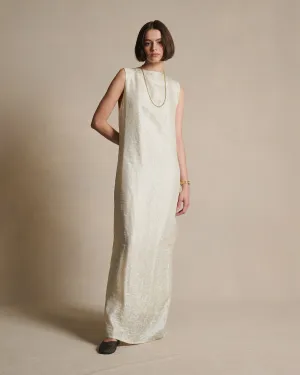 Mara Boat Neck Maxi Dress - Cloud