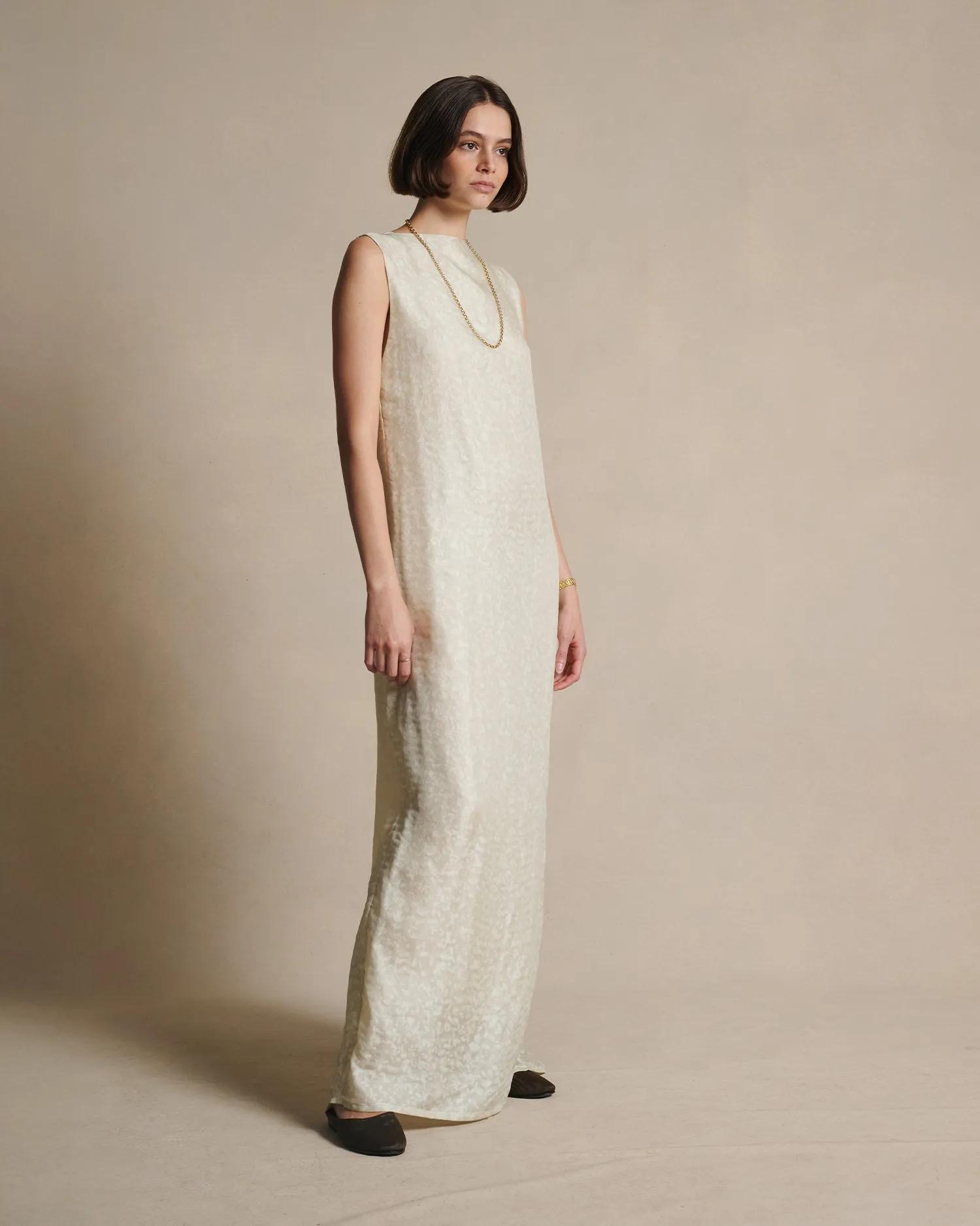 Mara Boat Neck Maxi Dress - Cloud