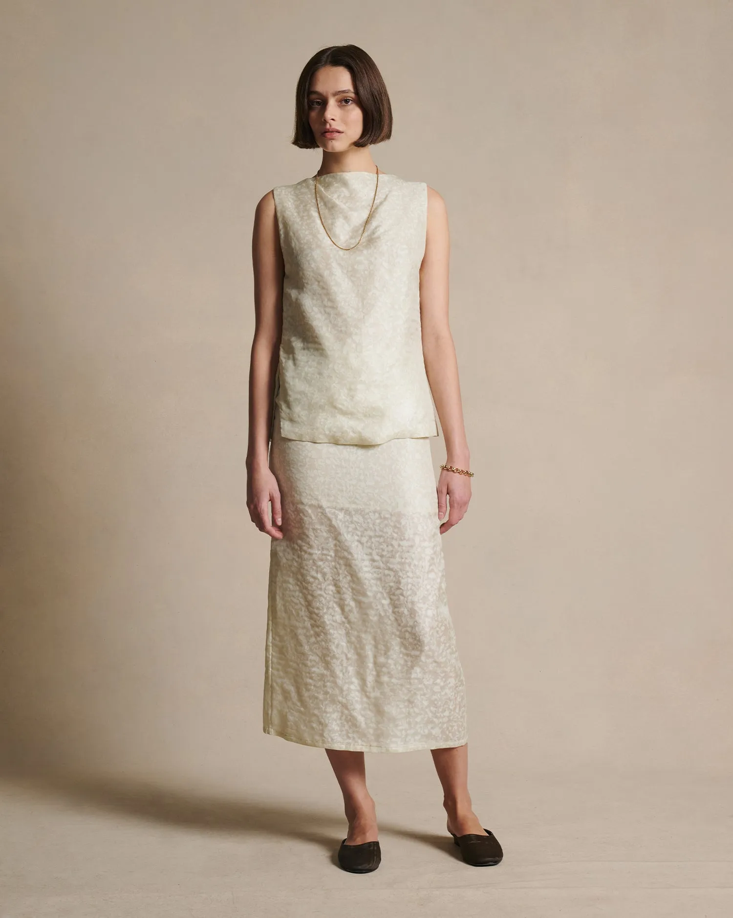Mara Boat Neck Top - Cloud